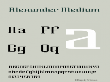 Alexander Medium Version 1.00图片样张