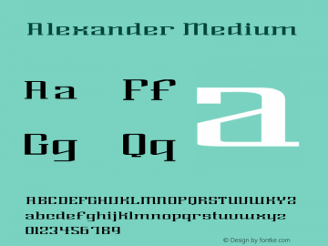 Alexander Medium Version 1.00图片样张