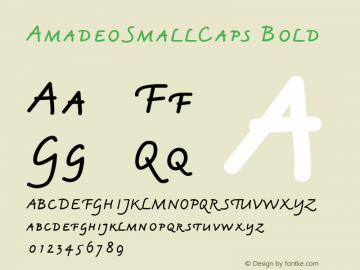 AmadeoSmallCaps Bold Version 1.0 4/13/99图片样张