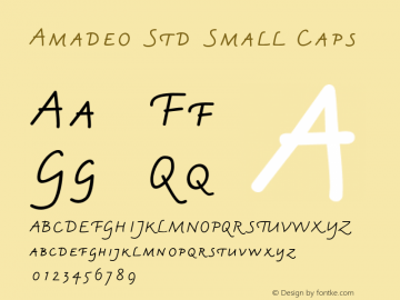 AmadeoStd-Smallcaps Version 1.011;PS 001.000;Core 1.0.38;makeotf.lib1.6.5960图片样张