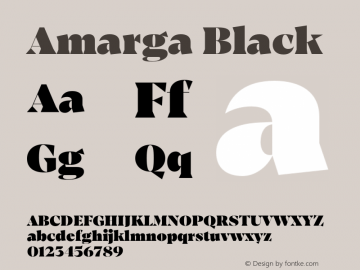 Amarga Black Version 1.000;hotconv 1.0.109;makeotfexe 2.5.65596图片样张