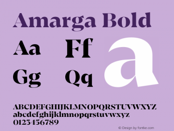 Amarga Bold Version 1.000;hotconv 1.0.109;makeotfexe 2.5.65596图片样张