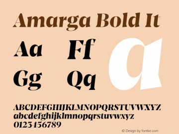 Amarga Bold It Version 1.000;hotconv 1.0.109;makeotfexe 2.5.65596图片样张