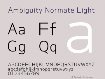 Ambiguity Normate Light Version 1.00, build 11, s3图片样张