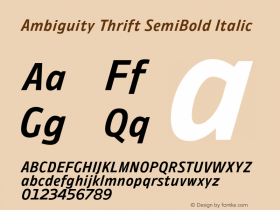 Ambiguity Thrift SemiBold It Version 1.00, build 10, s3图片样张