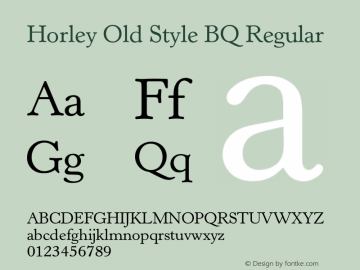 Horley Old Style BQ Regular 001.000图片样张