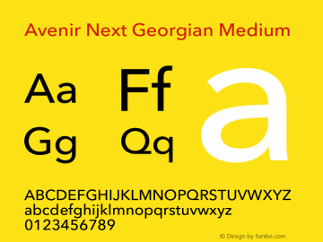 Avenir Next Georgian Medium Version 2.00图片样张