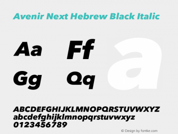 Avenir Next Hebrew Black It Version 1.00图片样张