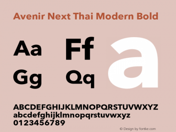 Avenir Next Thai Modern Bold Version 2.00图片样张