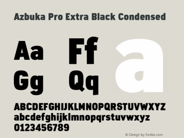 AzbukaPro-ExtraBlackCondensed Version 1.000图片样张