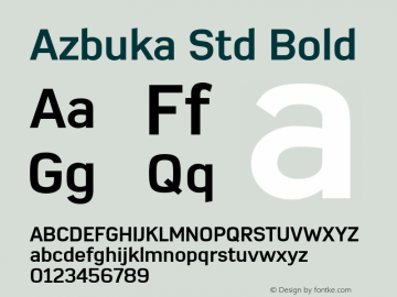 Azbuka Std Bold Version 1.000图片样张