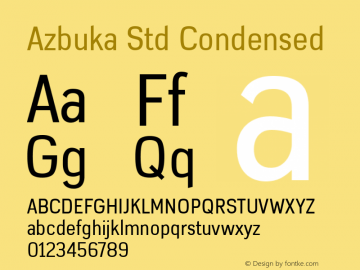 Azbuka Std Condensed Version 1.000图片样张