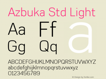 Azbuka Std Light Version 1.000图片样张