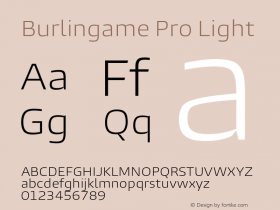 Burlingame Pro Light Version 1.000图片样张