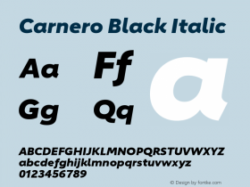 Carnero Black Italic Version 1.10, build 11, s3图片样张