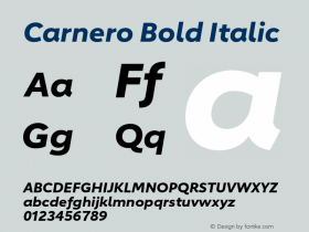 Carnero Bold Italic Version 1.10, build 11, s3图片样张