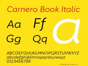 Carnero Book Italic Version 1.10, build 11, s3图片样张