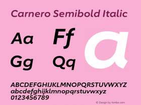 Carnero Semibold Italic Version 1.10, build 11, s3图片样张