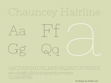 Chauncey Hairline Version 1.000图片样张