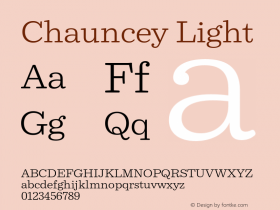 Chauncey Light Version 1.000图片样张