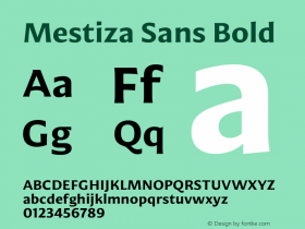 Mestiza Sans Bold Version 1.001图片样张