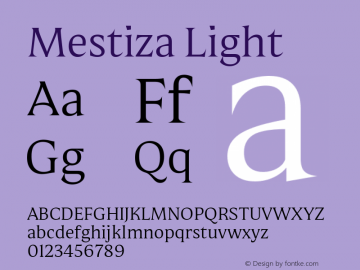 Mestiza Light Version 1.002图片样张