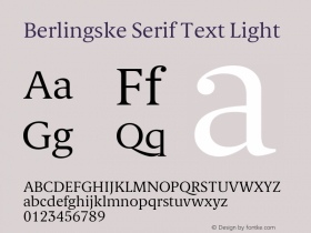 Berlingske Serif Text Light Version 2.000图片样张