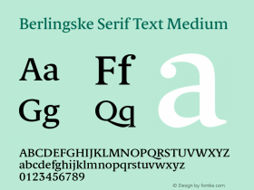 Berlingske Serif Text Medium Version 2.000图片样张