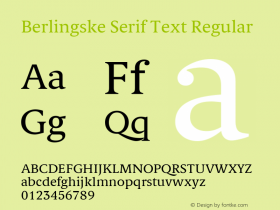 Berlingske Serif Text Version 2.000图片样张