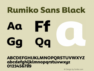 Rumiko Sans Black Version 2.000图片样张