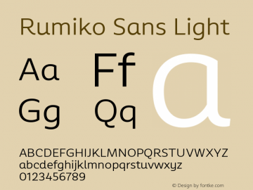 Rumiko Sans Light Version 2.000图片样张