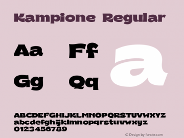 Kampione Version 1.011;Fontself Maker 3.5.8图片样张