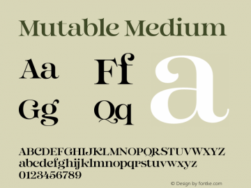 Mutable Medium Version 1.000;Glyphs 3.2 (3187)图片样张