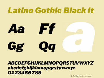 Latino Gothic Black It Version 1.000;FEAKit 1.0图片样张