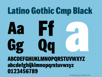 Latino Gothic Cmp Black Version 1.000;FEAKit 1.0图片样张