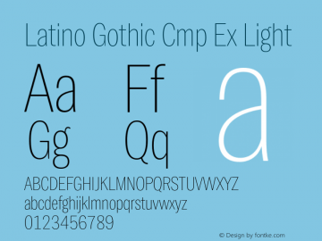 Latino Gothic Cmp Ex Light Version 1.000;FEAKit 1.0图片样张