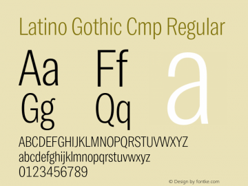 Latino Gothic Cmp Regular Version 1.000;FEAKit 1.0图片样张