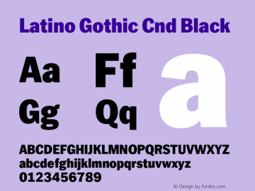 Latino Gothic Cnd Black Version 1.000;FEAKit 1.0图片样张
