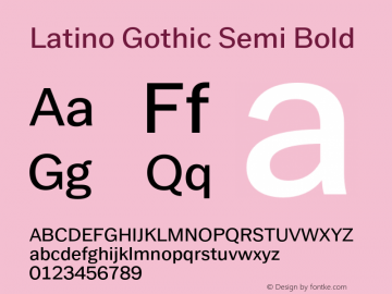 Latino Gothic Semi Bold Version 1.000;FEAKit 1.0图片样张