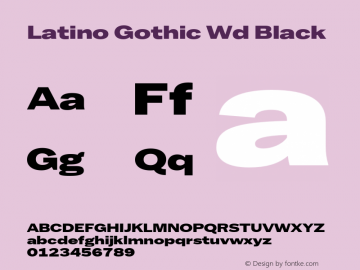 Latino Gothic Wd Black Version 1.000;FEAKit 1.0图片样张