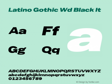 Latino Gothic Wd Black It Version 1.000;FEAKit 1.0图片样张