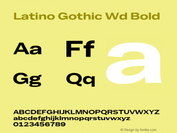 Latino Gothic Wd Bold Version 1.000;FEAKit 1.0图片样张
