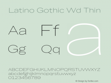 Latino Gothic Wd Thin Version 1.000;FEAKit 1.0图片样张