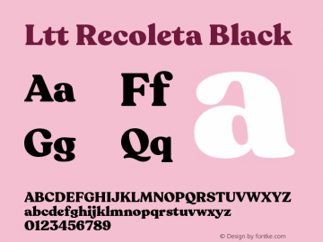 Ltt Recoleta Black Version 1.000;Glyphs 3.2 (3221)图片样张