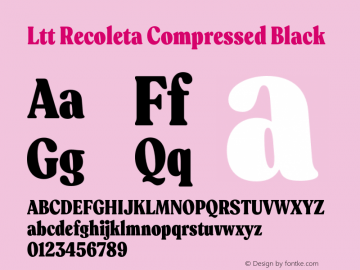 Ltt Recoleta Compressed Black Version 1.000;Glyphs 3.2 (3221)图片样张