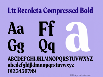Ltt Recoleta Compressed Bold Version 1.000;Glyphs 3.2 (3221)图片样张