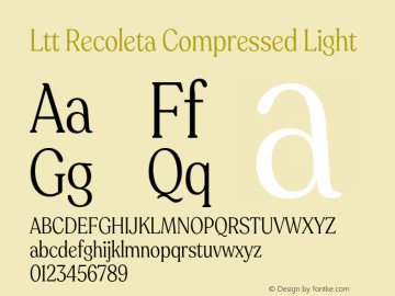 Ltt Recoleta Compressed Light Version 1.000;Glyphs 3.2 (3221)图片样张
