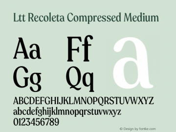 Ltt Recoleta Compressed Medium Version 1.000;Glyphs 3.2 (3221)图片样张