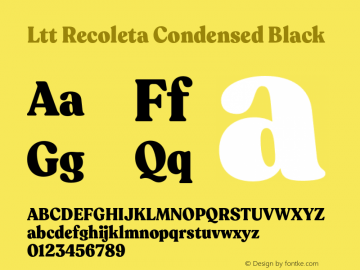 Ltt Recoleta Condensed Black Version 1.000;Glyphs 3.2 (3221)图片样张