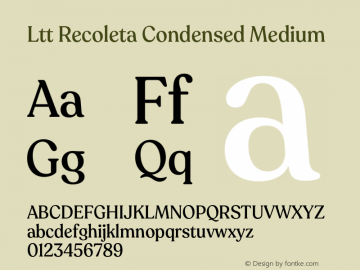 Ltt Recoleta Condensed Medium Version 1.000;Glyphs 3.2 (3221)图片样张